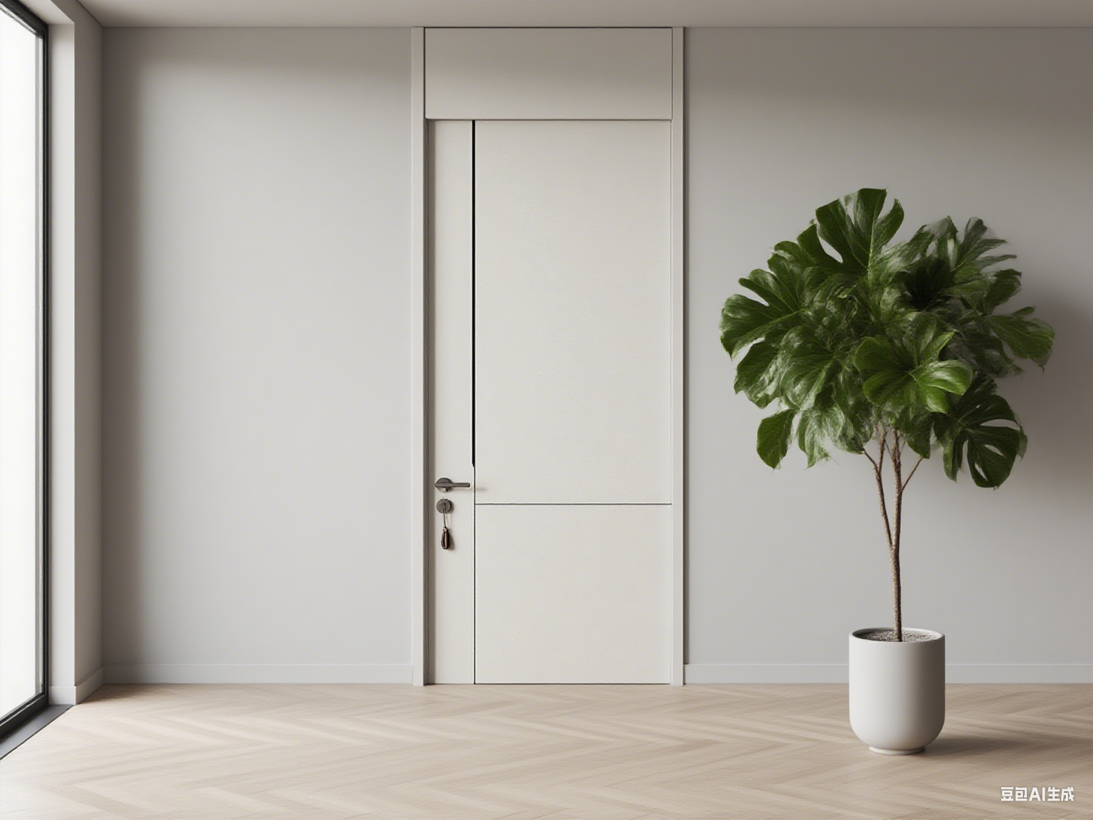 Customizable Indoor WPC Door - Waterproof & Eco-Friendly (1800-2400mm)