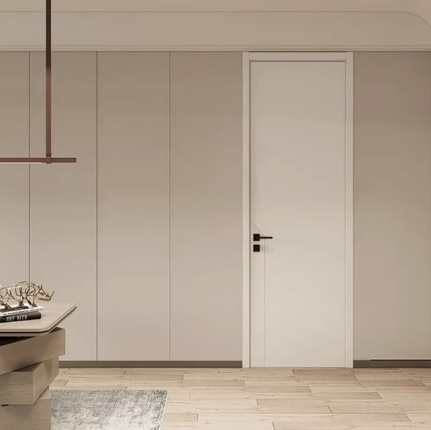 Durable Eco-friendly High Quality Modern Design Waterproof Soundproof WPC House Doors Interior for Bedroom Apartment